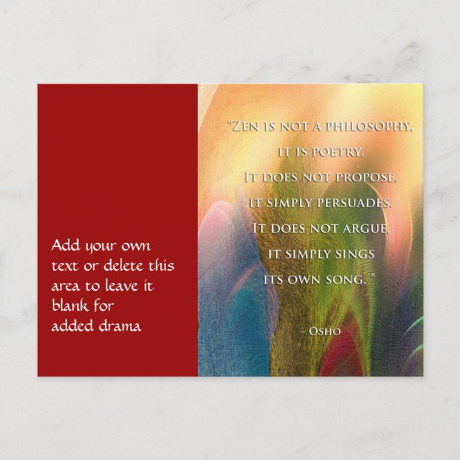 Osho Zen quote postcard (Front)