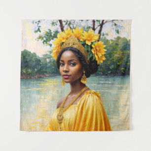 Oshun African Goddess Orisha Art Tapestry