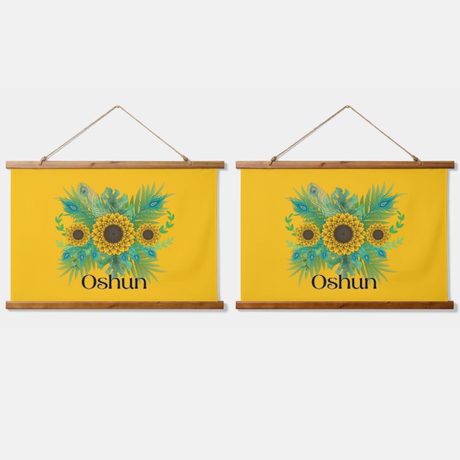 Oshun Goddess Sunflowers Hanging Tapestry (Double)
