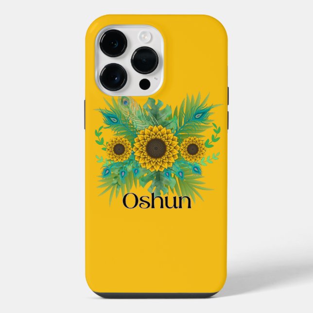 Oshun Goddess Sunflowers iPhone Case (Back)