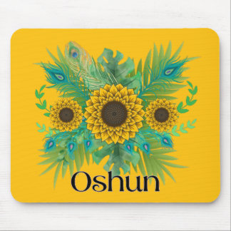Oshun Goddess Sunflowers Mouse Mat