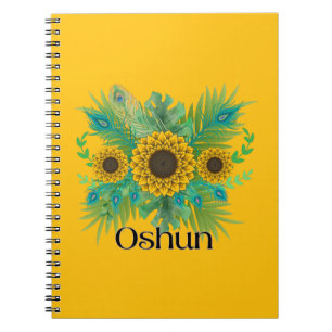 Oshun Goddess Sunflowers Notebook
