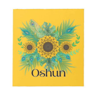 Oshun Goddess Sunflowers Notepad