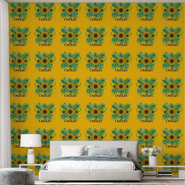 Oshun Goddess Sunflowers Wallpaper (Bedroom)