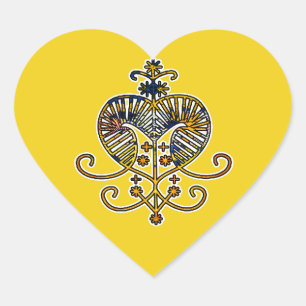 Oshun Goddess Veve Sigil Heart Sticker