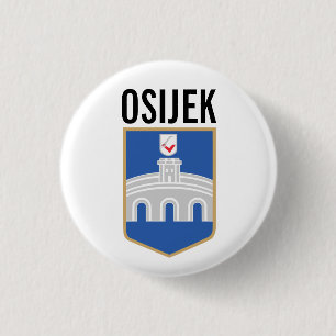 Osijek coat of arms, Croatia 3 Cm Round Badge