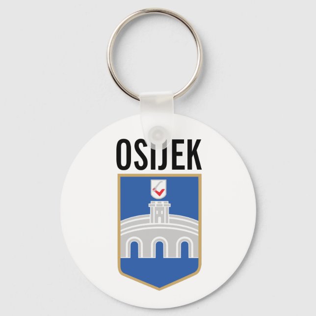 Osijek coat of arms, Croatia Key Ring (Front)