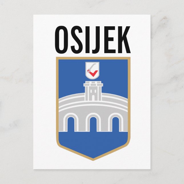 Osijek coat of arms, Croatia Postcard (Front)