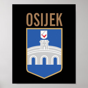Osijek coat of arms, Croatia Poster