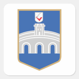 Osijek coat of arms, Croatia Square Sticker