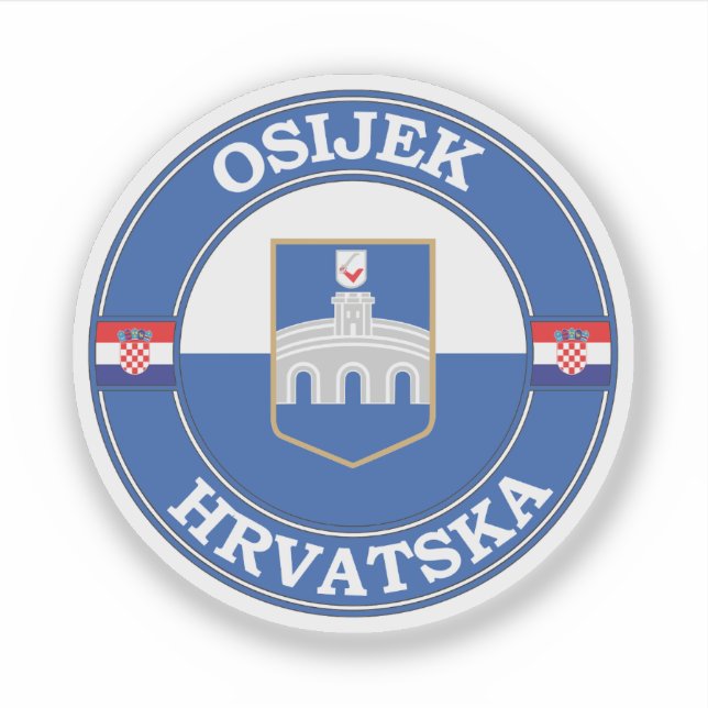 Osijek Croatia Circle Emblem (Front)