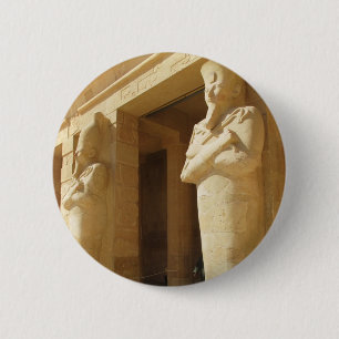 Osirian statues of Hatshepsut - female pharaoh 6 Cm Round Badge
