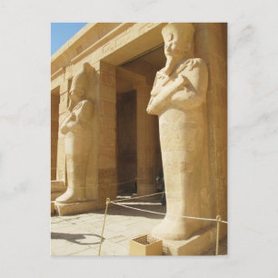 Osirian statues of Hatshepsut -  female pharaoh Postcard