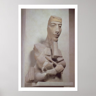 Osirid pillar of Akhenaten (1365-1349 BC) from the Poster