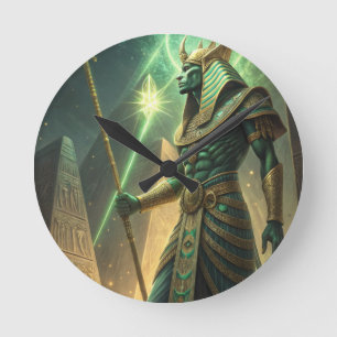 Osiris  God of Eternal Rebirth  MPhoto Enlargement Round Clock
