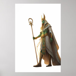 Osiris Lord of Eternity Egyptian God of Rebirth   Poster