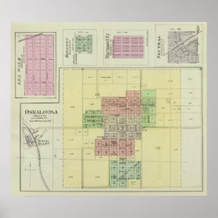 Oskaloosa, Lea Walk, and Bonanza, Kansas Poster