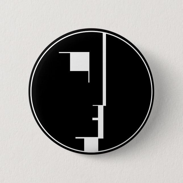 Oskar Schlemmer Bauhaus Logo 6 Cm Round Badge (Front)