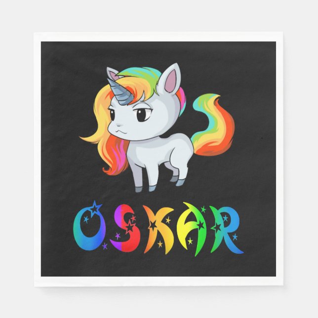 Oskar Unicorn Napkin (Front)