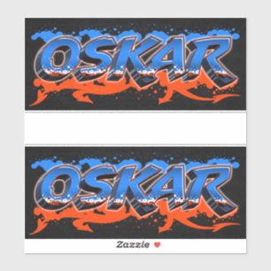 Oskar Vorname Name Graffiti Aufkleber Sticker