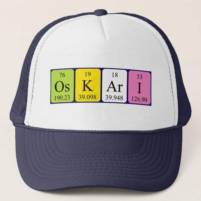 Oskari periodic table name hat (Front)