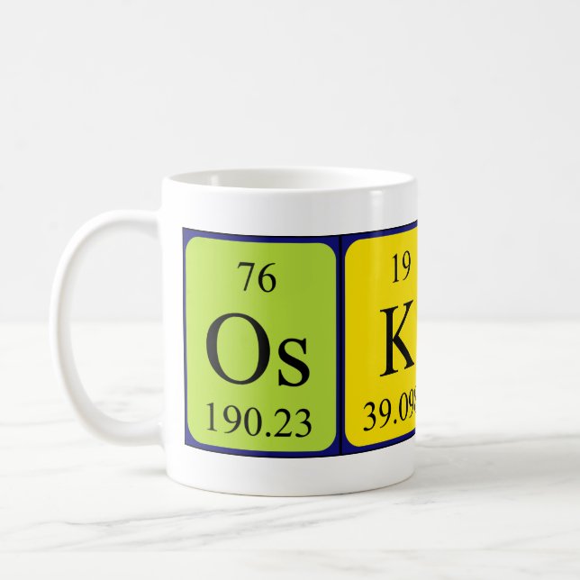 Oskari periodic table name mug (Left)