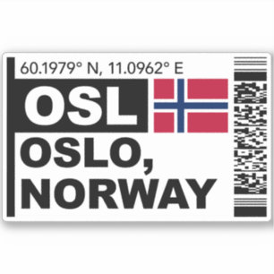 OSL Oslo Boarding Pass - Norway Travel