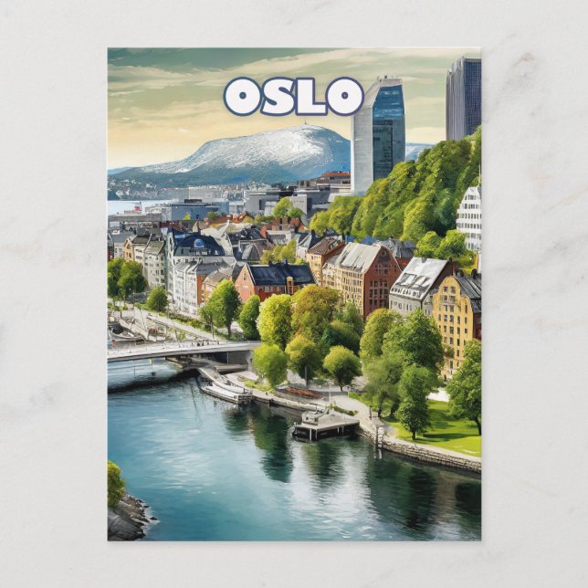 Oslo, a Scandinavian jewel with clear banks Postcard (Front)