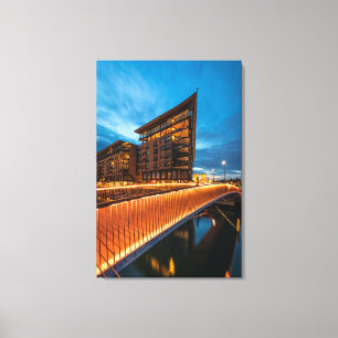 Oslo at night, Norway Canvas Print