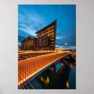 Oslo at night, Norway Poster