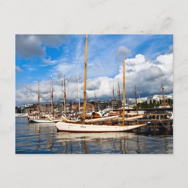 Oslo Boats in the marina Postcard (Front)