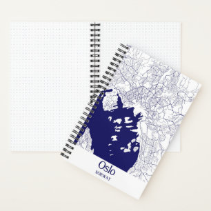 Oslo City Map Bullet Journal