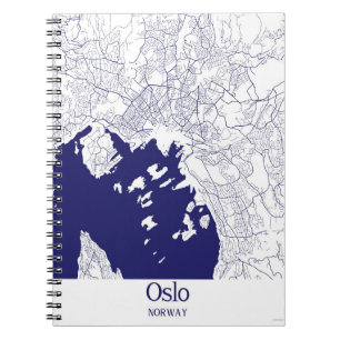 Oslo City Map Notebook