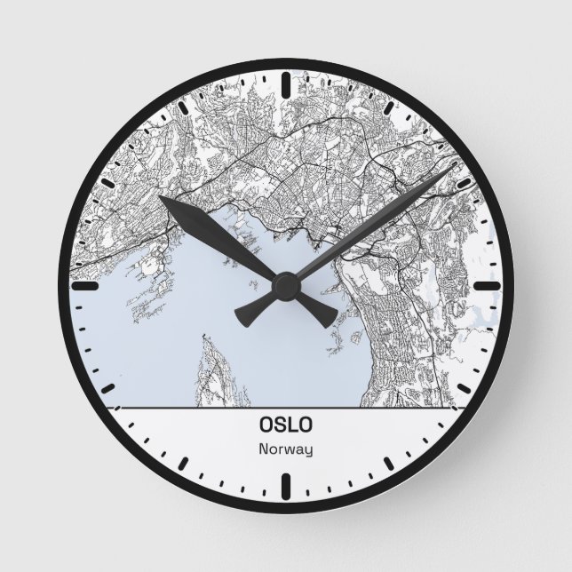 Oslo Clock City Line Art (Front)