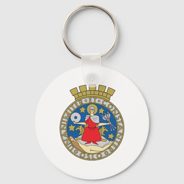 Oslo Coat Of Arms Key Ring (Front)