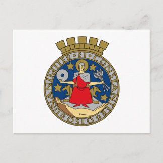 Oslo Coat of Arms Postcard