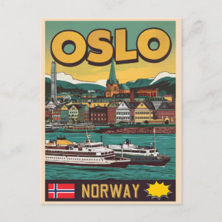 Oslo ferries Norway comic souvenirs and gifts Postcard