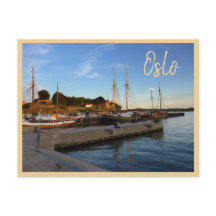 Oslo Harbour with text