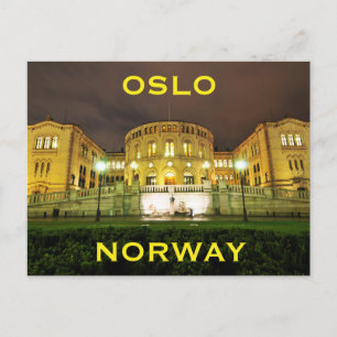 Oslo, Norway at night Postcard