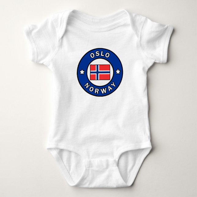 Oslo Norway Baby Bodysuit (Front)