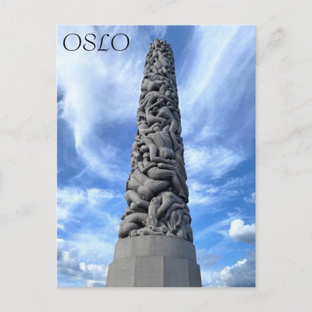 Oslo Norway Capital City Vigeland Park Monolith Postcard (Front)