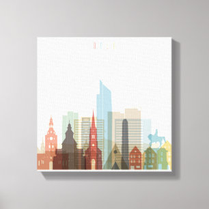 Oslo, Norway City Skyline Canvas Print