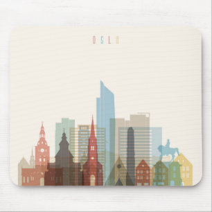 Oslo, Norway   City Skyline Mouse Mat