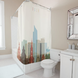 Oslo, Norway   City Skyline Shower Curtain
