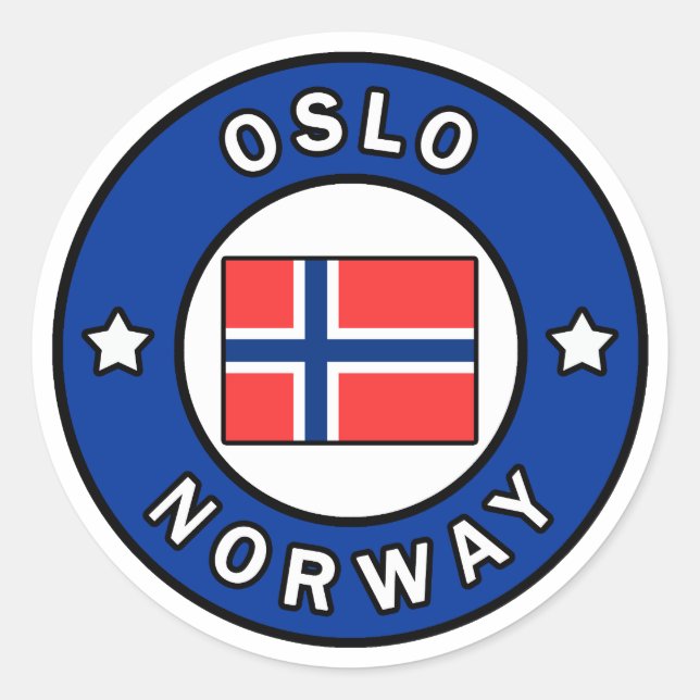Oslo Norway Classic Round Sticker (Front)