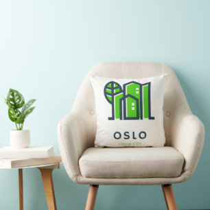 Oslo Norway Europe Sustainable Green City Cushion