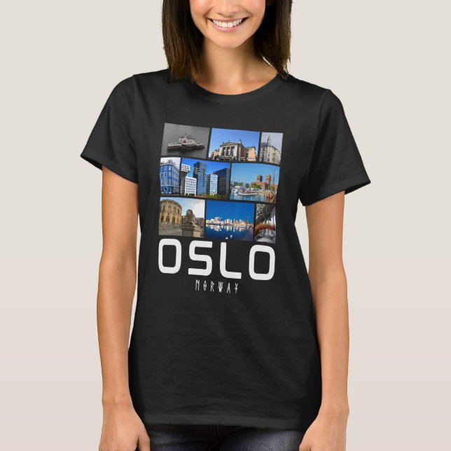 Oslo Norway Famous Sights  Oslo T-Shirt (Front)