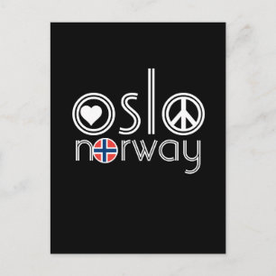 Oslo Norway Love Peace Postcard 1
