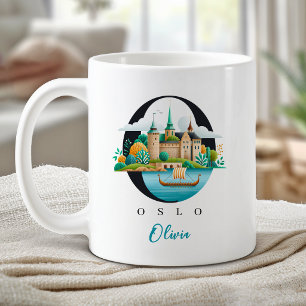 Oslo Norway Monogram Letter O Personalised Gift Coffee Mug