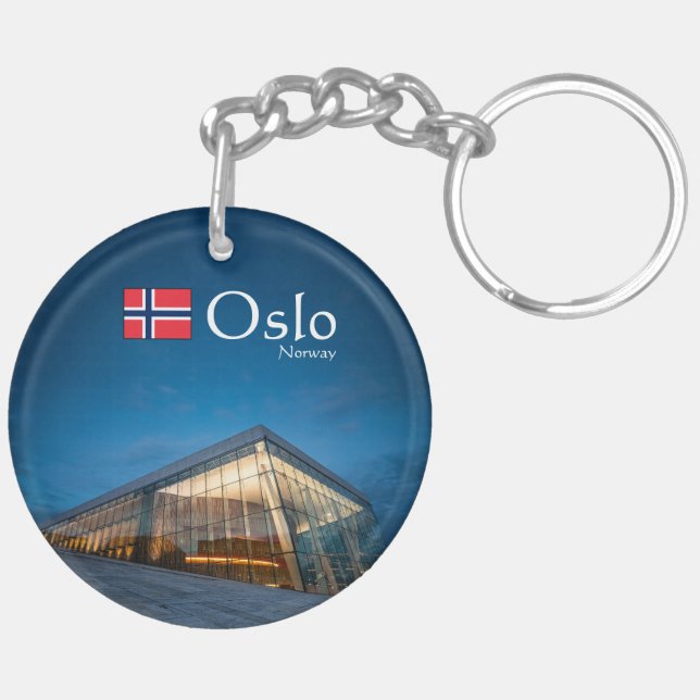 Oslo Norway Souvenir Key Ring (Back Left)